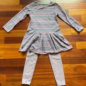 Tea Collection girls size 7 dress and leggings